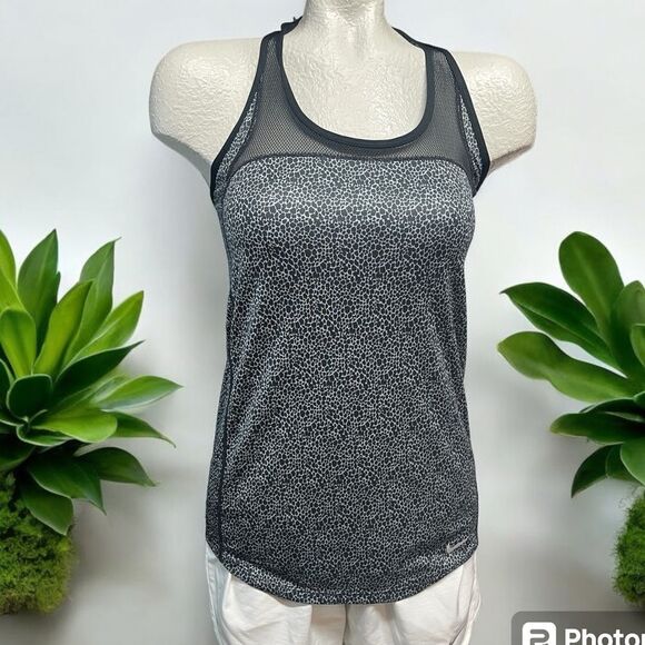 Nike Dri-Fit Black Leopard Animal Print Mesh Tank, size XS - Picture 1 of 6